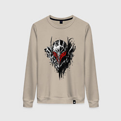 Свитшот хлопковый женский BERSERK, цвет: миндальный