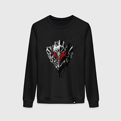 Свитшот хлопковый женский BERSERK, цвет: черный