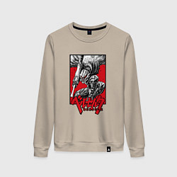 Свитшот хлопковый женский BERSERK БЕРСЕРК, цвет: миндальный