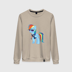 Свитшот хлопковый женский Pony - Rainbow Dash, цвет: миндальный