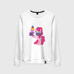 Свитшот хлопковый женский My Little Pony Pinkie Pie, цвет: белый