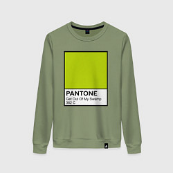 Свитшот хлопковый женский Shrek: Pantone Color, цвет: авокадо
