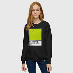 Свитшот хлопковый женский Shrek: Pantone Color, цвет: черный — фото 2