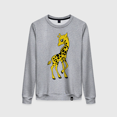 Женский свитшот Маленький жираф / Меланж – фото 1