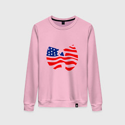 Свитшот хлопковый женский Wu-Tang USA, цвет: светло-розовый