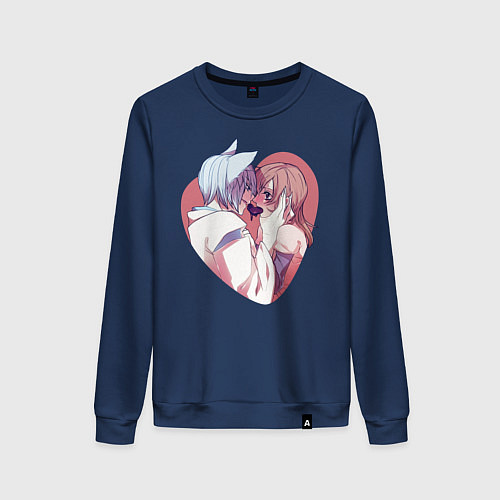 Женский свитшот Tomoe and Nanami KIss / Тёмно-синий – фото 1