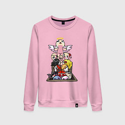 Свитшот хлопковый женский THE BINDING OF ISAAC, цвет: светло-розовый