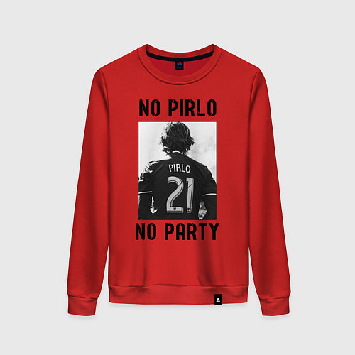 Женский свитшот No Pirlo no party / Красный – фото 1