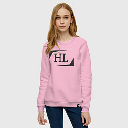 Свитшот хлопковый женский Hockey life HL logo, цвет: светло-розовый — фото 2