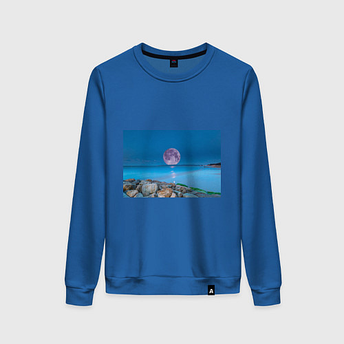 Женский свитшот Лунный пляж / Синий – фото 1