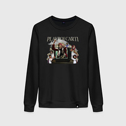 Свитшот хлопковый женский Playboi Carti, цвет: черный