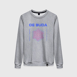 Свитшот хлопковый женский OG BUDA ОПГ СИТИ FREERIO SEXY DRILL, цвет: меланж