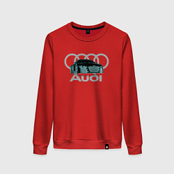 Свитшот хлопковый женский Audi, цвет: красный