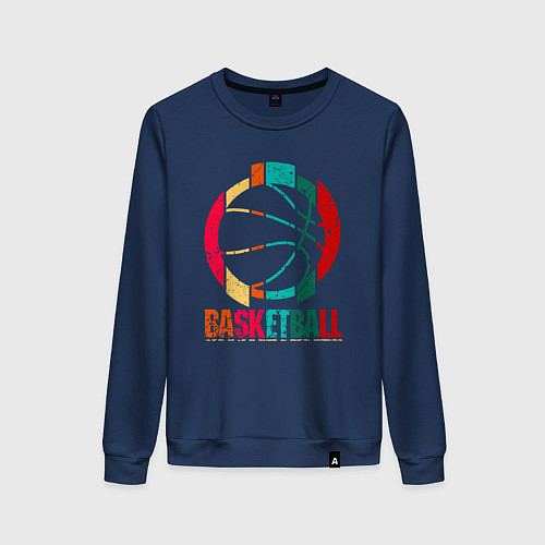Женский свитшот Color Basketball / Тёмно-синий – фото 1