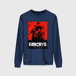 Свитшот хлопковый женский FARCRY ФАРКРАЙ, цвет: тёмно-синий