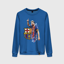 Свитшот хлопковый женский Lionel Messi Barcelona Argentina!, цвет: синий