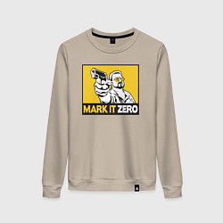 Свитшот хлопковый женский Mark It Zero Большой Лебовски, цвет: миндальный