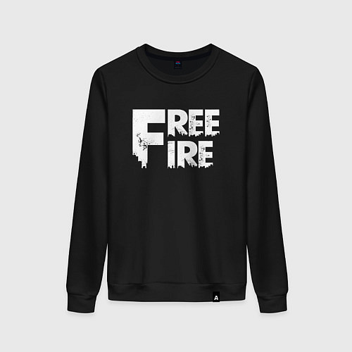 Женский свитшот FREEFIRE FF WHITE LOGO Z / Черный – фото 1