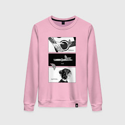 Свитшот хлопковый женский Endure and survive, цвет: светло-розовый