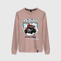Свитшот хлопковый женский Квадроцикл, цвет: пыльно-розовый