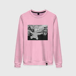 Свитшот хлопковый женский Simpsons x Nirvana, цвет: светло-розовый