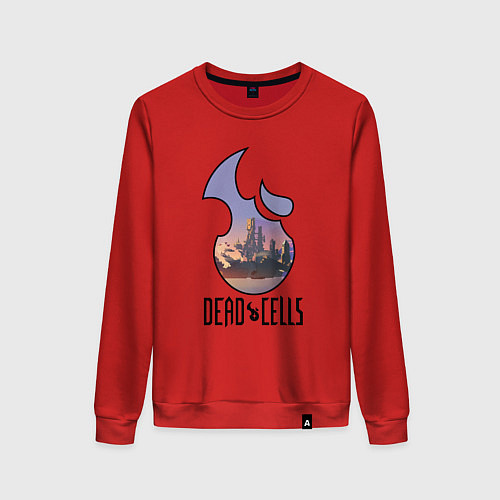Женский свитшот Dead Cells logo landscape / Красный – фото 1