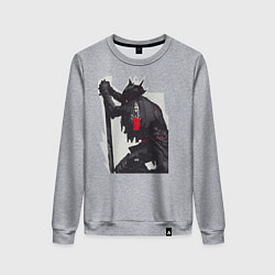 Свитшот хлопковый женский Bloodborne, цвет: меланж
