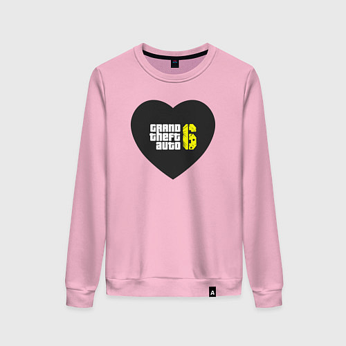 Женский свитшот GTA 6: Heart / Светло-розовый – фото 1