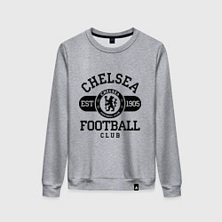 Свитшот хлопковый женский Chelsea Football Club, цвет: меланж