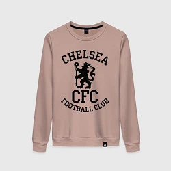 Свитшот хлопковый женский Chelsea CFC, цвет: пыльно-розовый