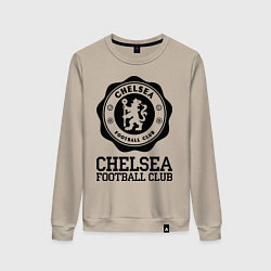 Свитшот хлопковый женский Chelsea FC: Emblem, цвет: миндальный