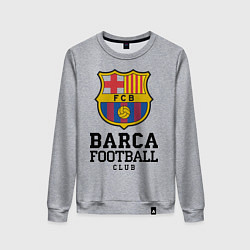 Свитшот хлопковый женский Barcelona Football Club, цвет: меланж