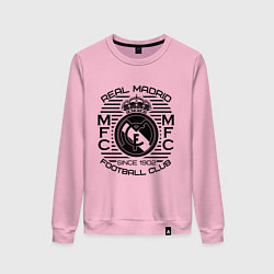 Свитшот хлопковый женский Real Madrid MFC, цвет: светло-розовый