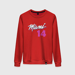 Свитшот хлопковый женский Miami 14, цвет: красный