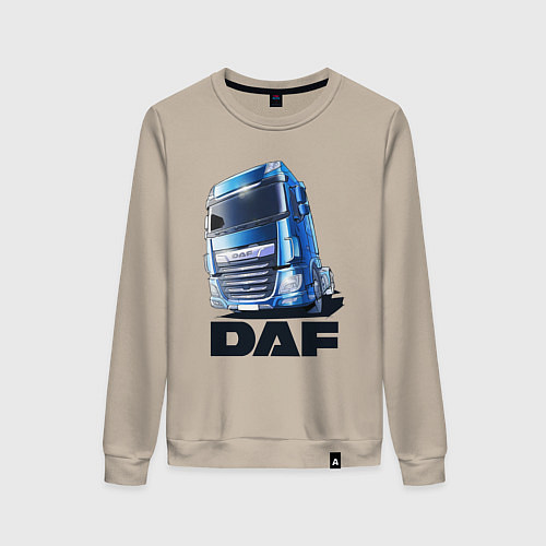 Женский свитшот Daf Truck / Миндальный – фото 1