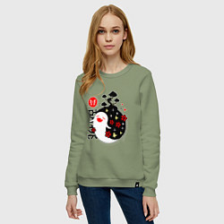 Свитшот хлопковый женский ГЕНШИН ИМПАКТ ДУХИ, цвет: авокадо — фото 2