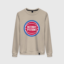 Свитшот хлопковый женский Detroit pistons, цвет: миндальный