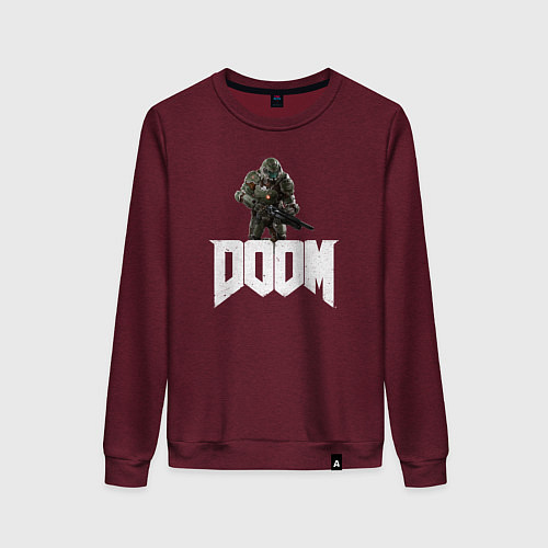 Женский свитшот Doom 2016 / Меланж-бордовый – фото 1