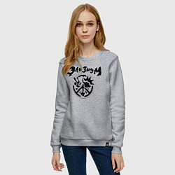 Свитшот хлопковый женский Элизиум Все острова!, цвет: меланж — фото 2
