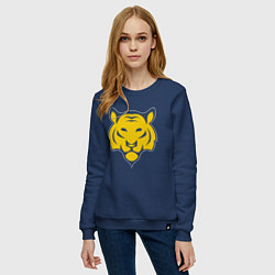 Свитшот хлопковый женский Yellow Tiger, цвет: тёмно-синий — фото 2