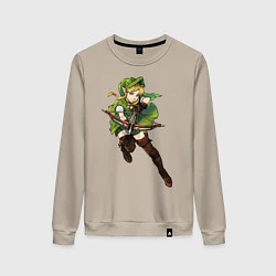 Свитшот хлопковый женский Zelda1, цвет: миндальный