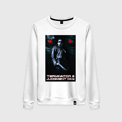 Свитшот хлопковый женский Terminator JD, цвет: белый