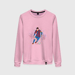 Свитшот хлопковый женский Известный футболист, цвет: светло-розовый