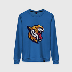 Свитшот хлопковый женский Roar - Tiger, цвет: синий