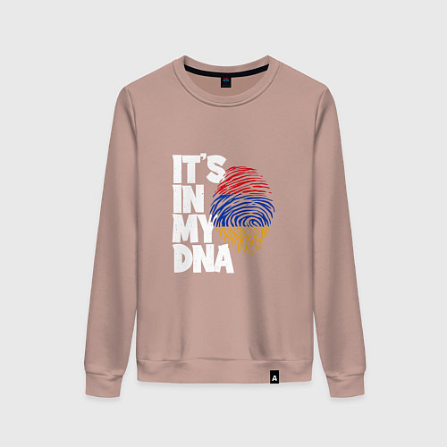 Женский свитшот ДНК - Армения / Пыльно-розовый – фото 1