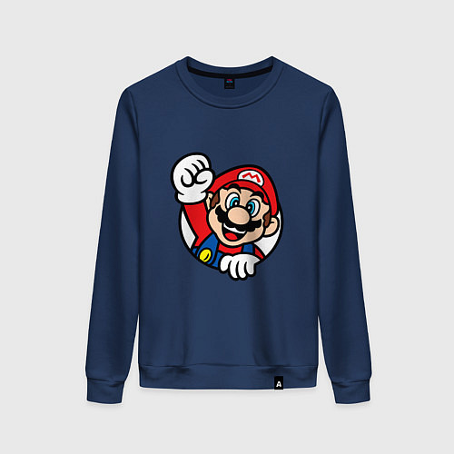Женский свитшот MarioFace / Тёмно-синий – фото 1