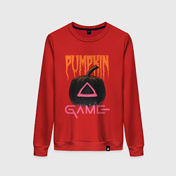 Свитшот хлопковый женский Pumpkin Game, цвет: красный