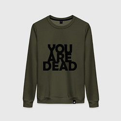 Свитшот хлопковый женский DayZ: You are Dead, цвет: хаки