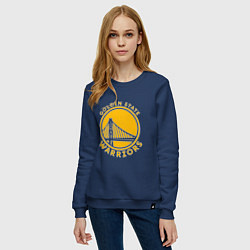 Свитшот хлопковый женский Golden state Warriors NBA, цвет: тёмно-синий — фото 2