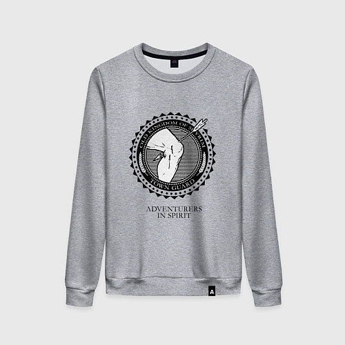 Женский свитшот Клуб любителей приключений / Меланж – фото 1